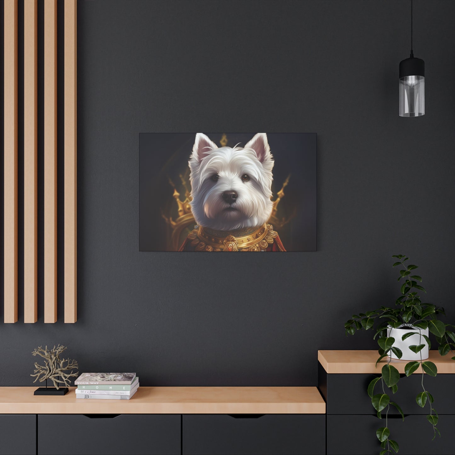 West Highland White Terrier Pet Portrait Renaissance - Canvas, wall art, wall print, dog portrait, dog art