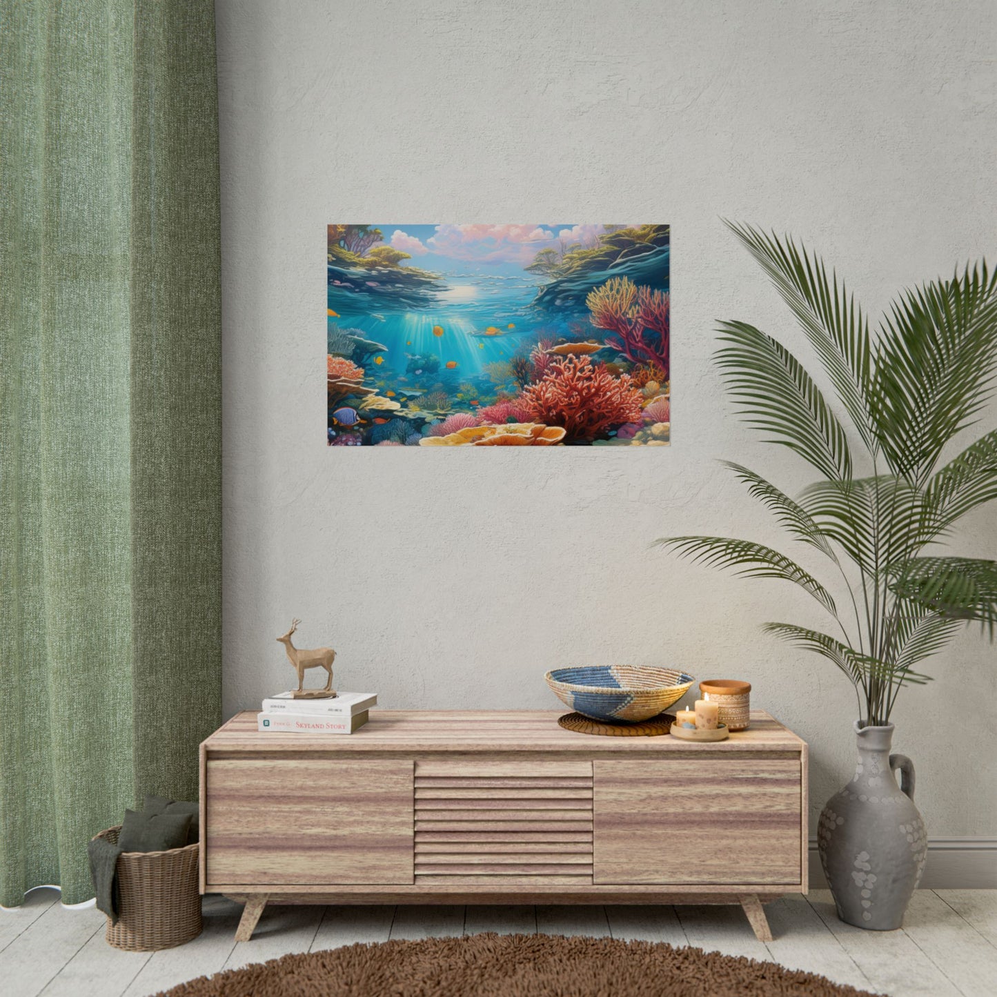 Great Barrier Reef  Australia Coastal Print | Style 3 | Wall Art | Wall Print