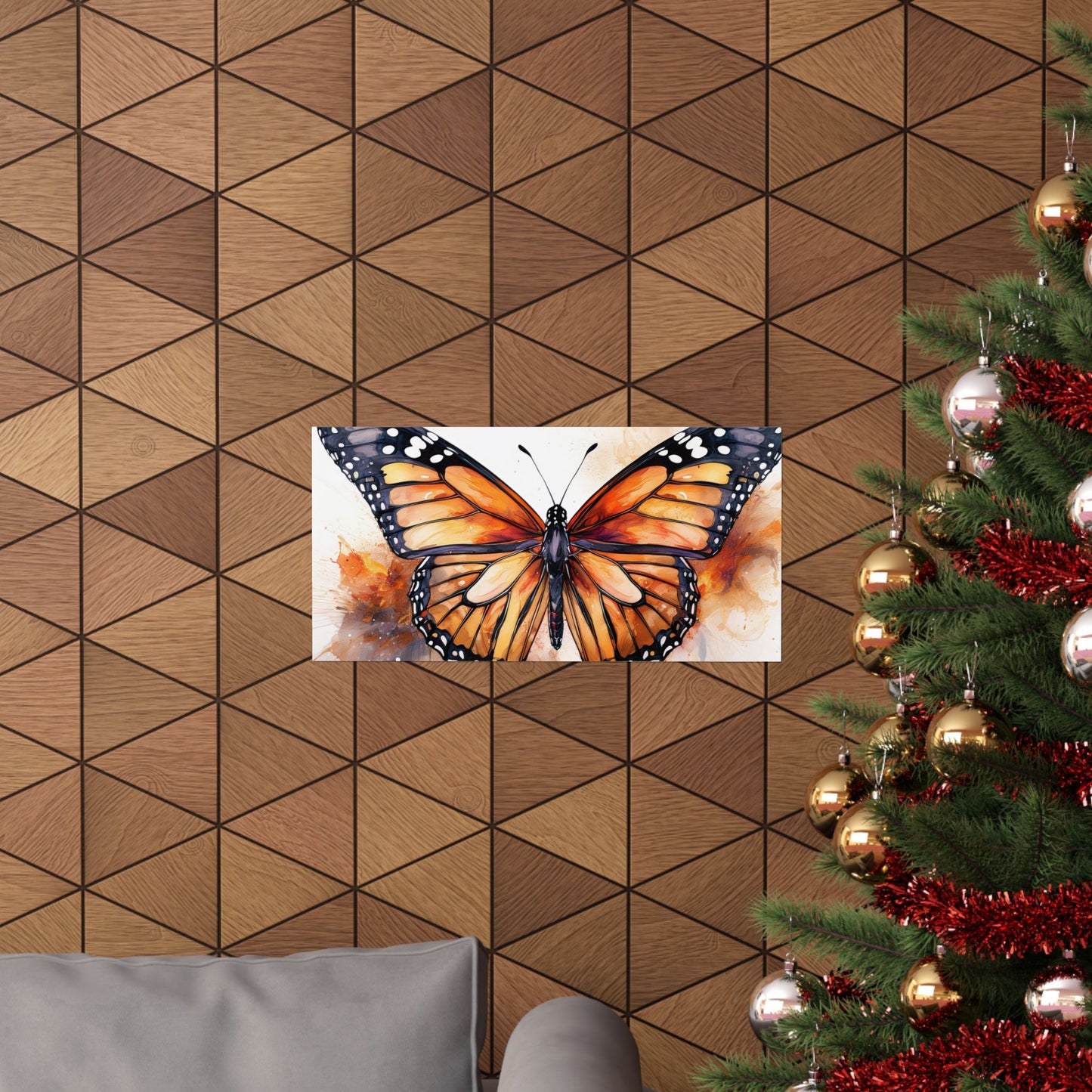 Orange Butterfly Alcohol Ink Wall Art | Butterfly wall art | Wall Art | Wall Print