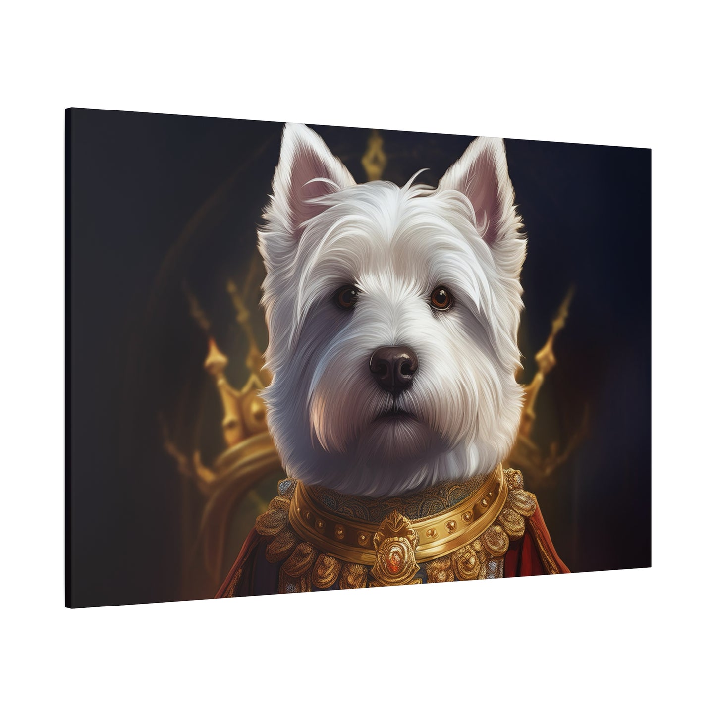 West Highland White Terrier Pet Portrait Renaissance - Canvas, wall art, wall print, dog portrait, dog art