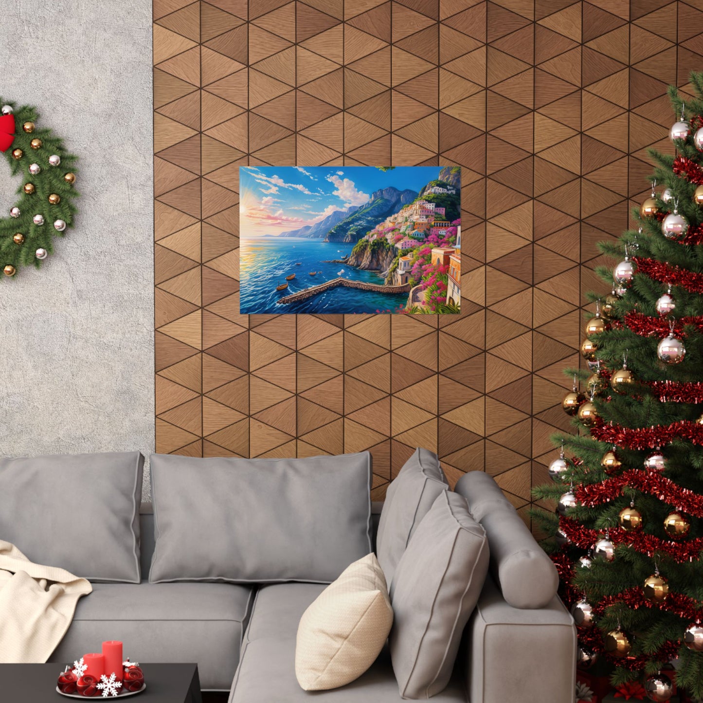 Amalfi Coast Italy Coastal Print | Style 4 | Wall Art | Wall Print