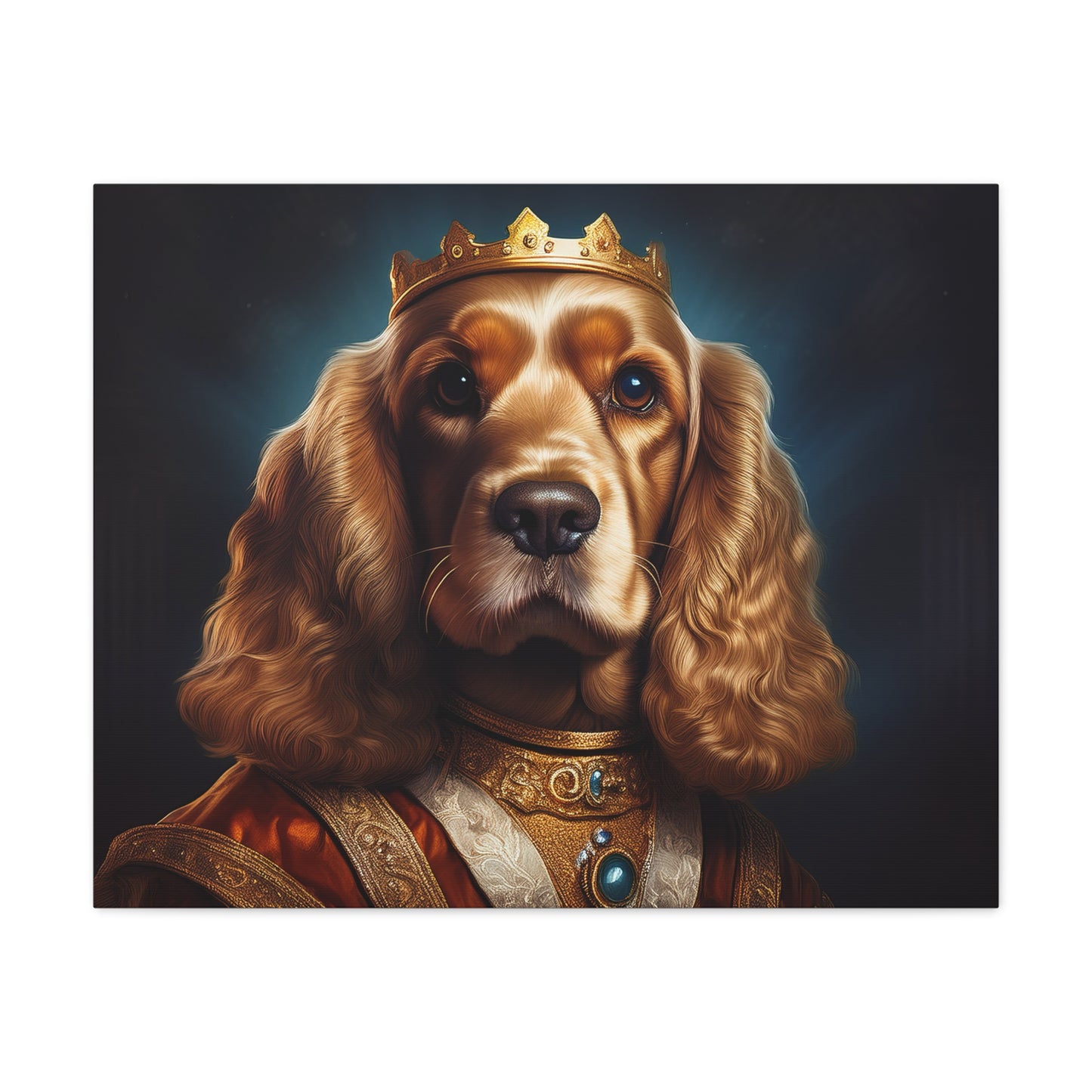 Cocker Spaniel Renaissance Pet Portrait on Canvas | Wall art | wall print