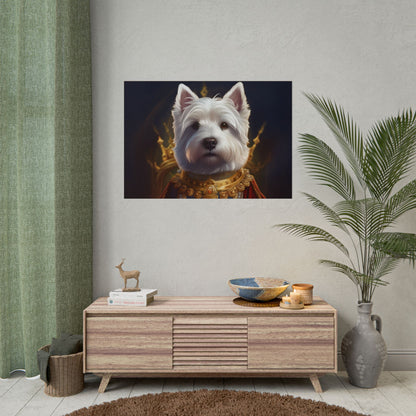 West Highland White Terrier Dog Renaissance Pet Portrait Print, West Highland White Terrier Art Print, Dog Wall Art, Wall Print, Wall Art