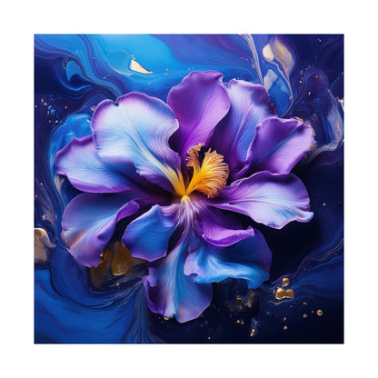Abstract Iris Flower Square Wall Print | Style 2 | Botanical Wall Art | Nature Art | Wall Art | Wall Print