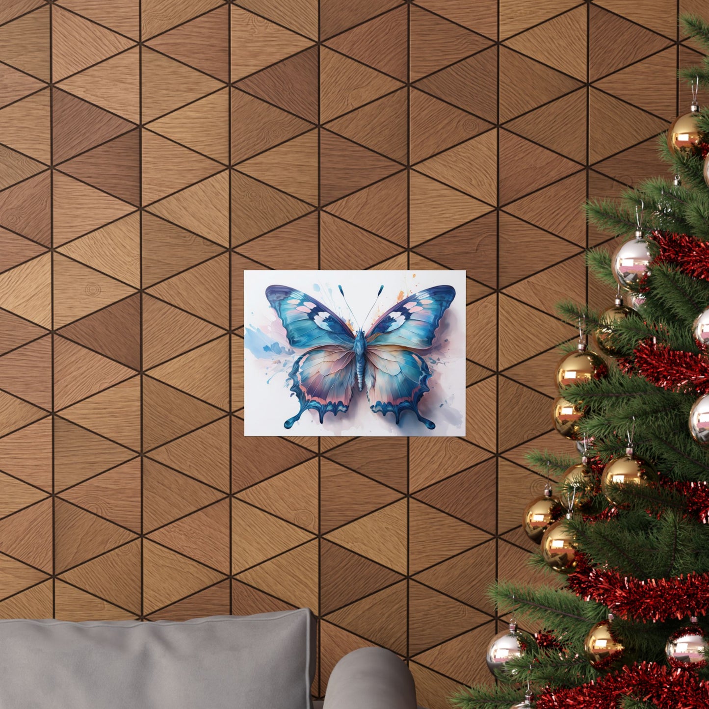Teal, Blue & Pink Butterfly Alcohol Ink Wall Art |  Butterfly wall art | Wall Art | Wall Print