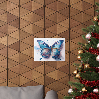 Teal, Blue & Pink Butterfly Alcohol Ink Wall Art |  Butterfly wall art | Wall Art | Wall Print