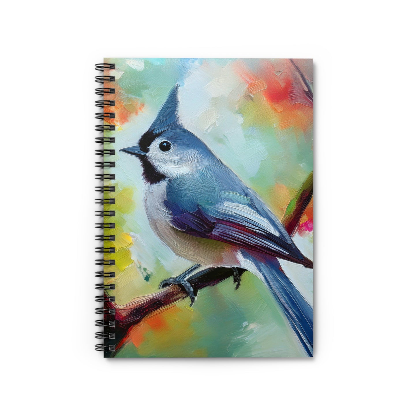 Tufted Titmouse Bird Spiral Notebook, American birds, bird, ornithology, journal, notes, dream journal, gardeners notebook