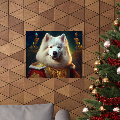 Samoyed Renaissance Pet Portrait Print, Dog Lover Wall Art, wall art, wall print