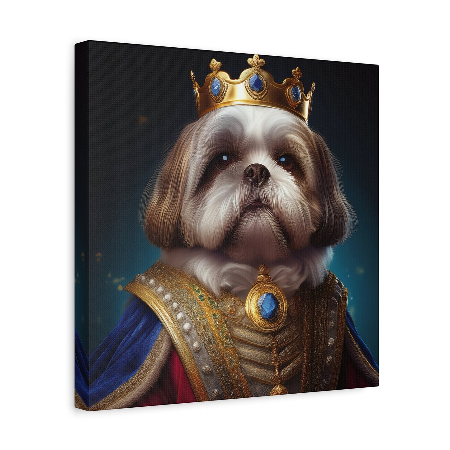 Shih Tzu Renaissance Pet Portrait on Canvas | wall art, wall print, dog portrait, dog art