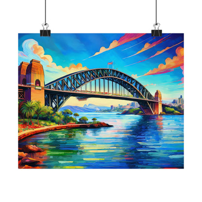Sydney Harbour Bridge  Australia Painting Print | Wall Art | Wall Print
