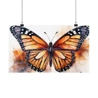 Orange Butterfly Alcohol Ink Wall Art | Butterfly wall art | Wall Art | Wall Print