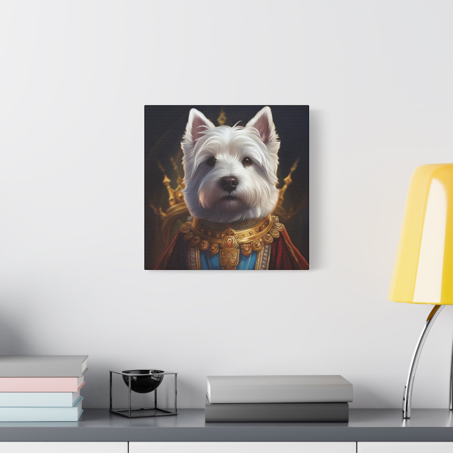 West Highland White Terrier Pet Portrait Renaissance - Canvas, wall art, wall print, dog portrait, dog art