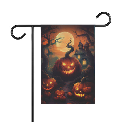 Halloween Scary House Pumpkin Garden House Banner | Seasonal Outdoor Garden & House Décor | Halloween