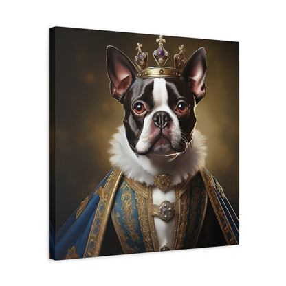 Boston Terrier Renaissance Pet Portrait on Canvas, wall print, wall art, dog portrait, dog art