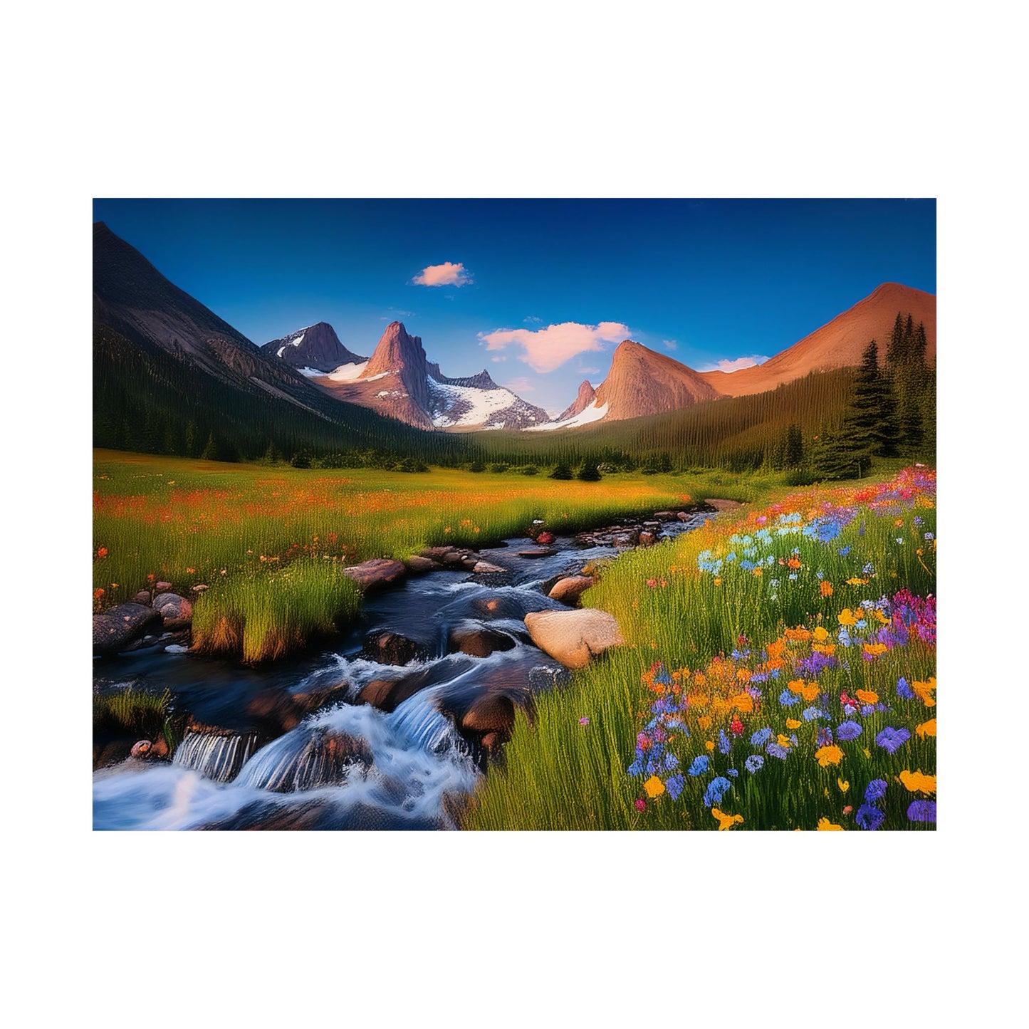 Rocky Mountains Mountain Flora  Art Print | Wall Art | Wall Print | Mountains Wall Art
