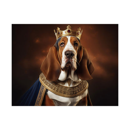Bassett Hound Renaissance Dog Portrait Art Print, Wall Decor Gift, Animal Lover Home Decor, Dog Wall Art