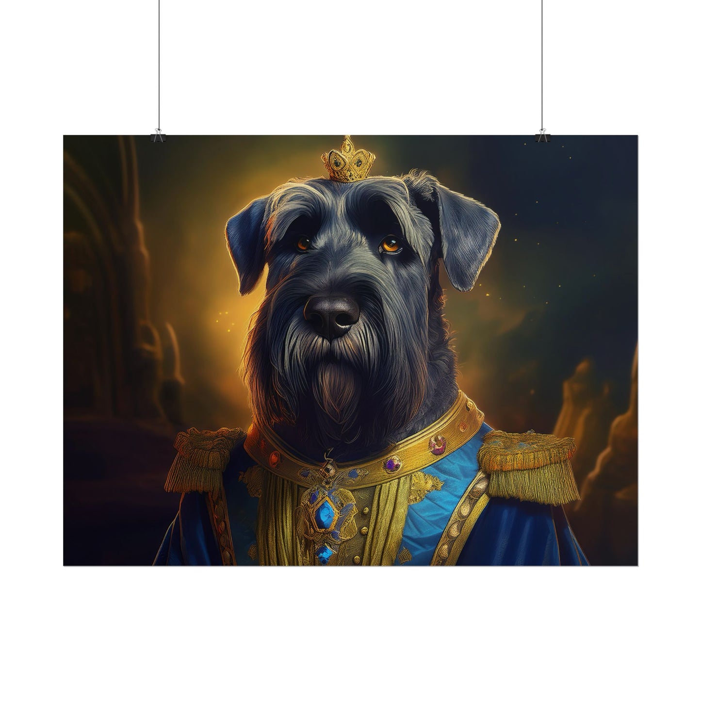Giant Schnauzer Pet Renaissance Portrait Print, Dog Lover Wall Print | Wall Art | Wall Print