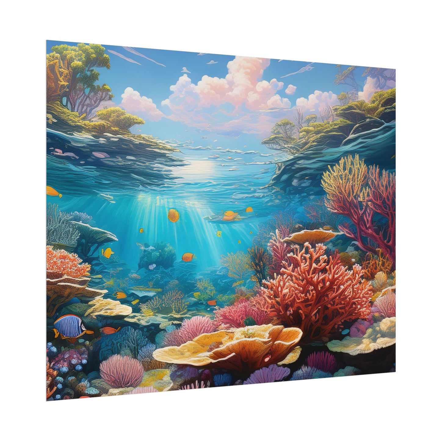 Great Barrier Reef  Australia Coastal Print | Style 3 | Wall Art | Wall Print