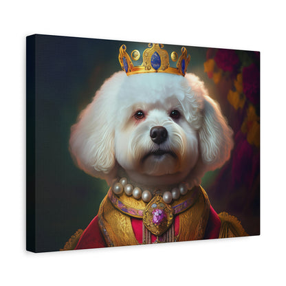 Bichon Frise Renaissance Pet Portrait on Canvas | Wall art | wall print | Dog Art