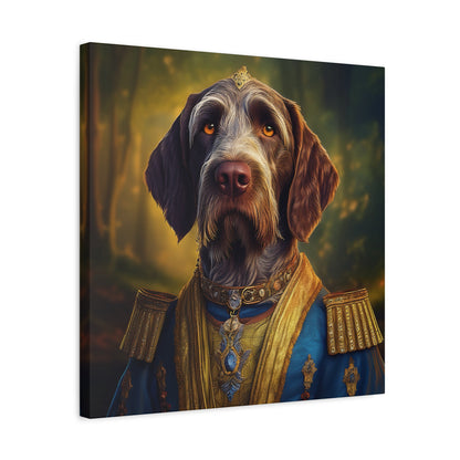 German Wirehaired Pointer Dog Pet Portrait Renaissance - Canvas, wall art, wall print, dog portrait, dog art