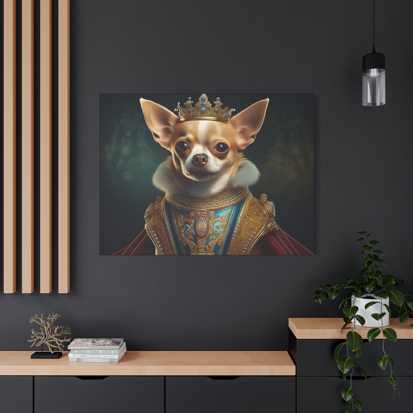 Chihuahua Renaissance Pet Portrait on Canvas | Wall art | Wall print | Dog art