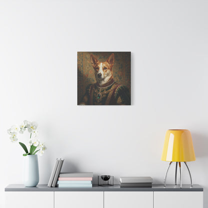 Norweigan Lundehunde Renaissance Pet Portrait Canvas Print, Dog Art Decor, Pet Lover Gift, Unique Wall Art, Animal Portrait