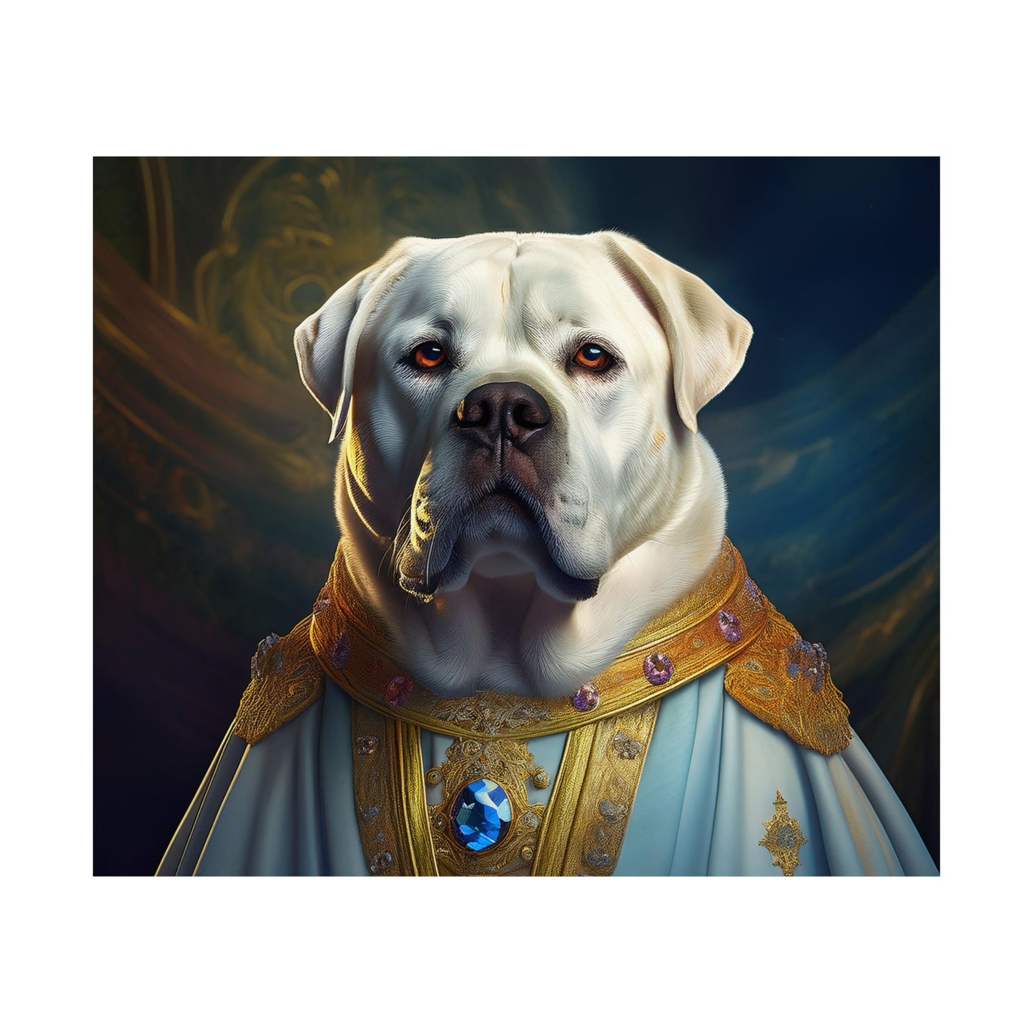 Mastiff Renaissance Pet Portrait Print, Unique Wall Art, Wall Print, Dog Art, Pet Art