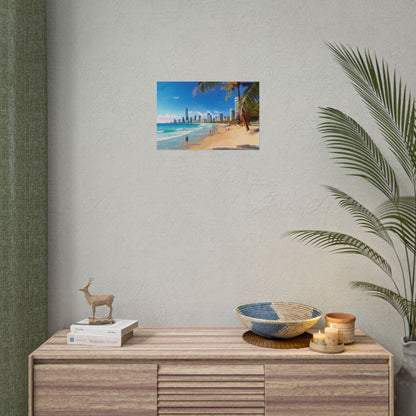Surfers Paradise Beach Australia Coastal Print | Style 1 | Wall Art | Wall Print