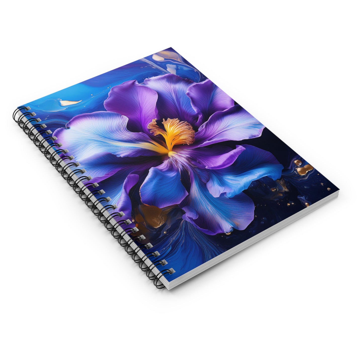 Abstract Iris 3 Floral Spiral Notebook, journaling, notes, diary, sketchbook