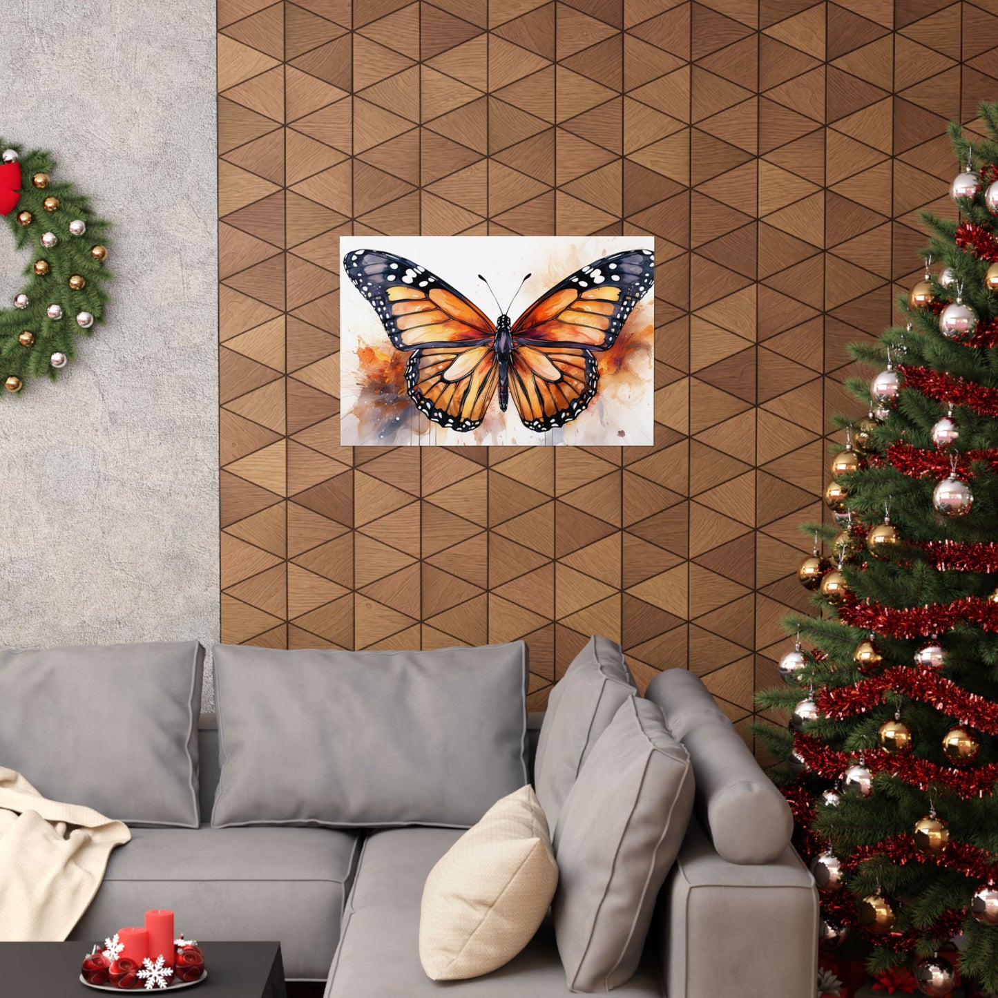 Orange Butterfly Alcohol Ink Wall Art | Butterfly wall art | Wall Art | Wall Print