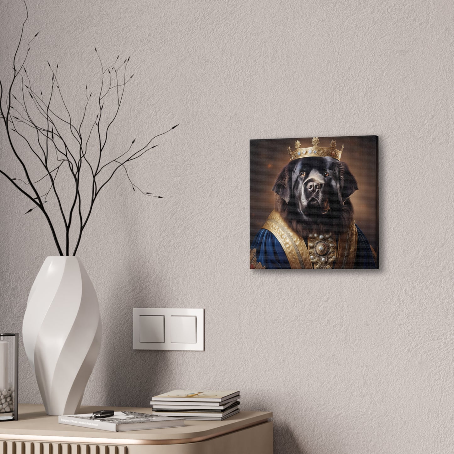 Newfoundland Renaissance Pet Portrait on Canvas | wall art | wall print