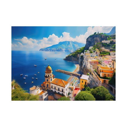 Amalfi Coast Italy Coastal Print | Style 3 | Wall Art | Wall Print