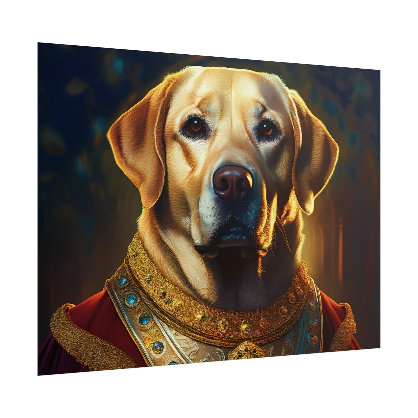 Labrador Retriever Renaissance Pet Portrait Art Print, Wall Decor Gift, Animal Lover Home Decor, Dog Wall Art