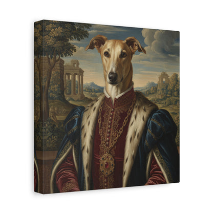 Azawakh Renaissance Portrait Canvas, Pet Lovers Decor, Animal Art Print, Dog Owner Gift, Custom Pet Artwork, Home Wall Art