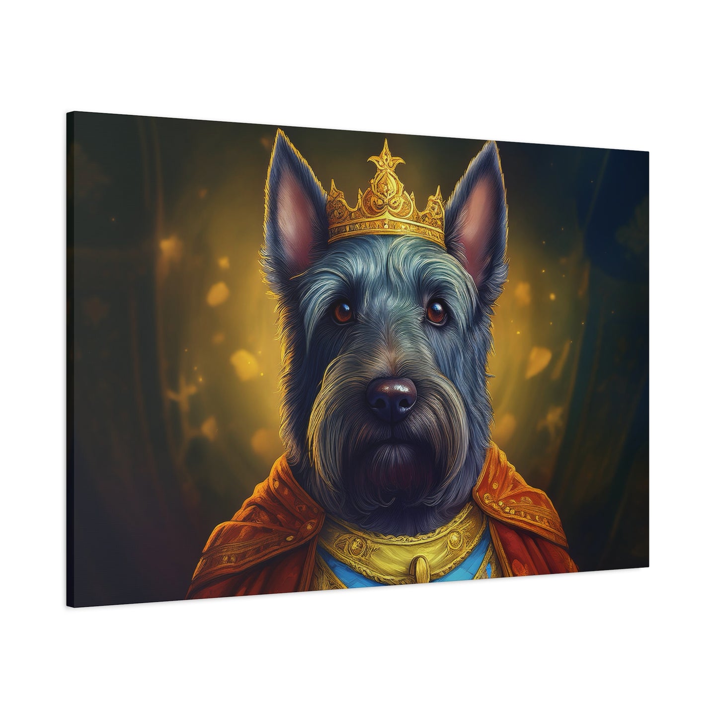 Scottish Terrier Renaissance Pet Portrait on Canvas | Wall art, wall print, dog portrait, dog art