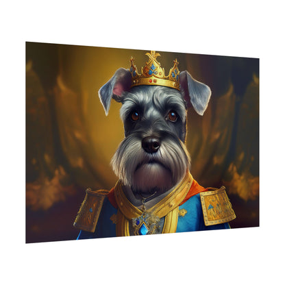 Miniature Schnauzer Dog Renaissance Pet Portrait Art Print | Wall Art | Wall Print
