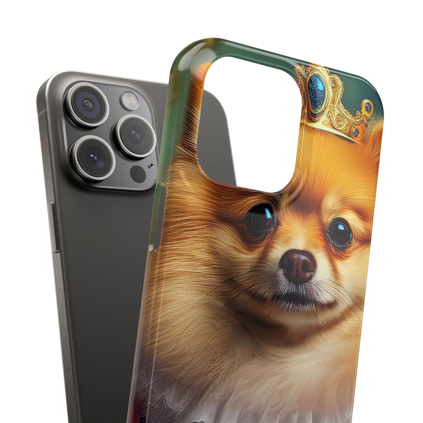 Pomeranian Renassaince Dog Portrait Slim Phone Case