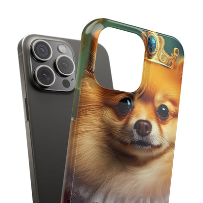 Pomeranian Renassaince Dog Portrait Slim Phone Case