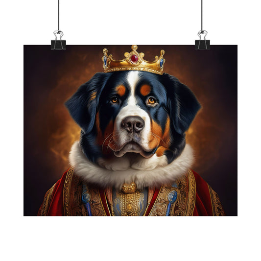 Bernese Mountain Dog Renaissance Pet Portrait Print, Art Print, Wall Art, Wall Prints, Dog Wall Art