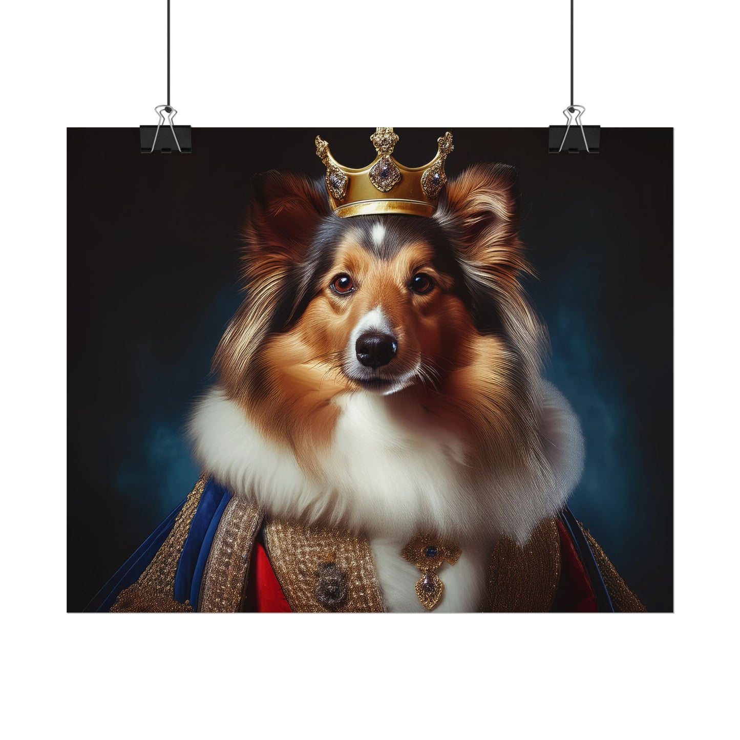 Shetland Sheepdog Renaissance Dog Portrait Art Print, Wall Decor Gift, Animal Lover Home Decor, Dog Wall Art