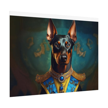 Doberman Pinscher Renaissance  Dog Pet Portrait Print | Wall Art | Wall Print | Dog Art