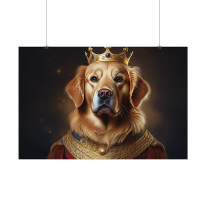 Golden Retriever Renaissance Dog Portrait  Art Print, Wall Decor Gift, Animal Lover Home Decor, Dog Wall Art