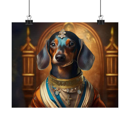 Dachshund Dog Renaissance Pet Portrait Print | Wall Art | Wall Print | Dog Art