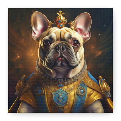 French Bulldog Renaissance Pet Portrait on Canvas | Wall Print | Wall Art | Dog Art