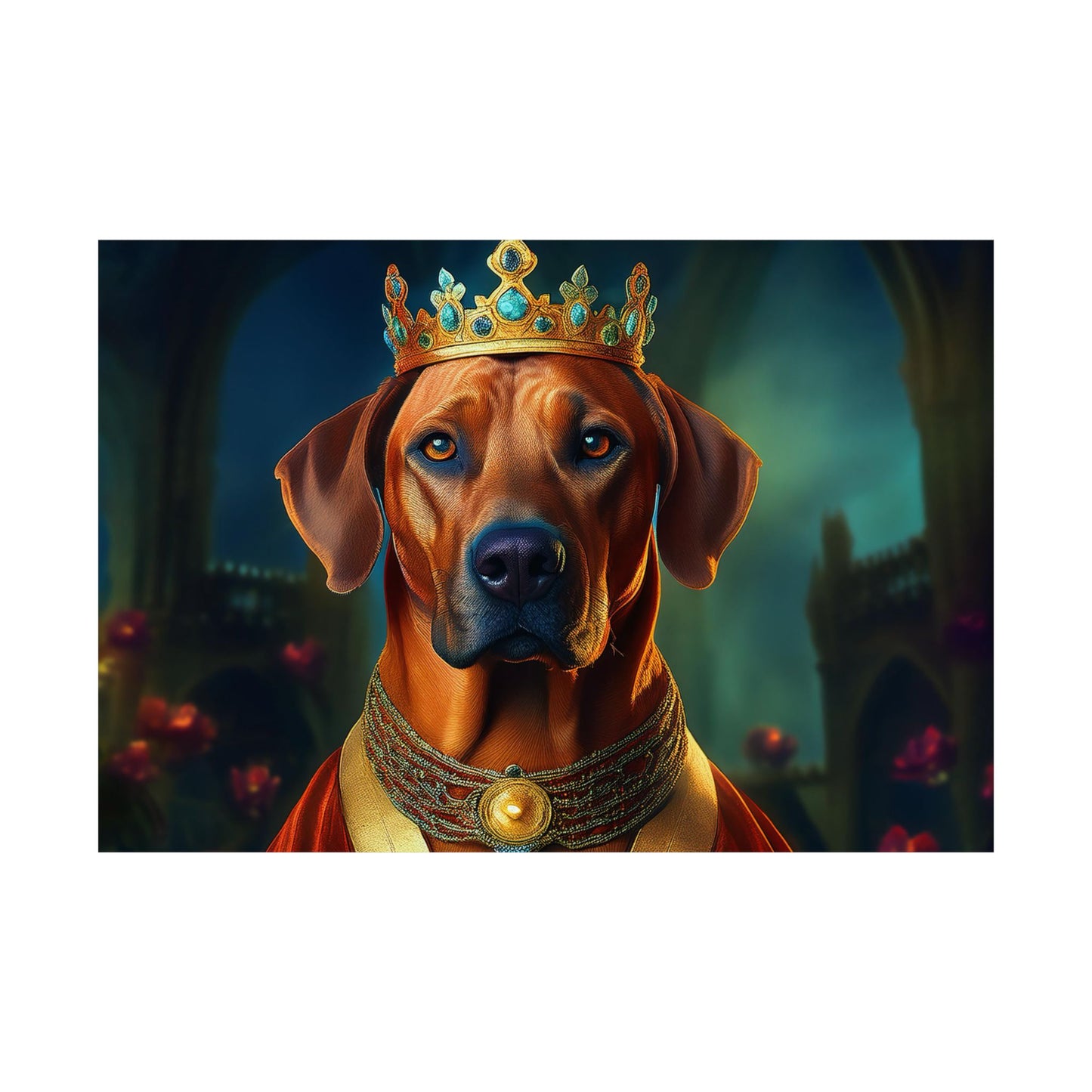 Rhodesian Ridgeback Dog Renaissance Pet Portrait, Rhodesian Ridgeback Art Print,  Animal Lover Art, Wall art, wall print