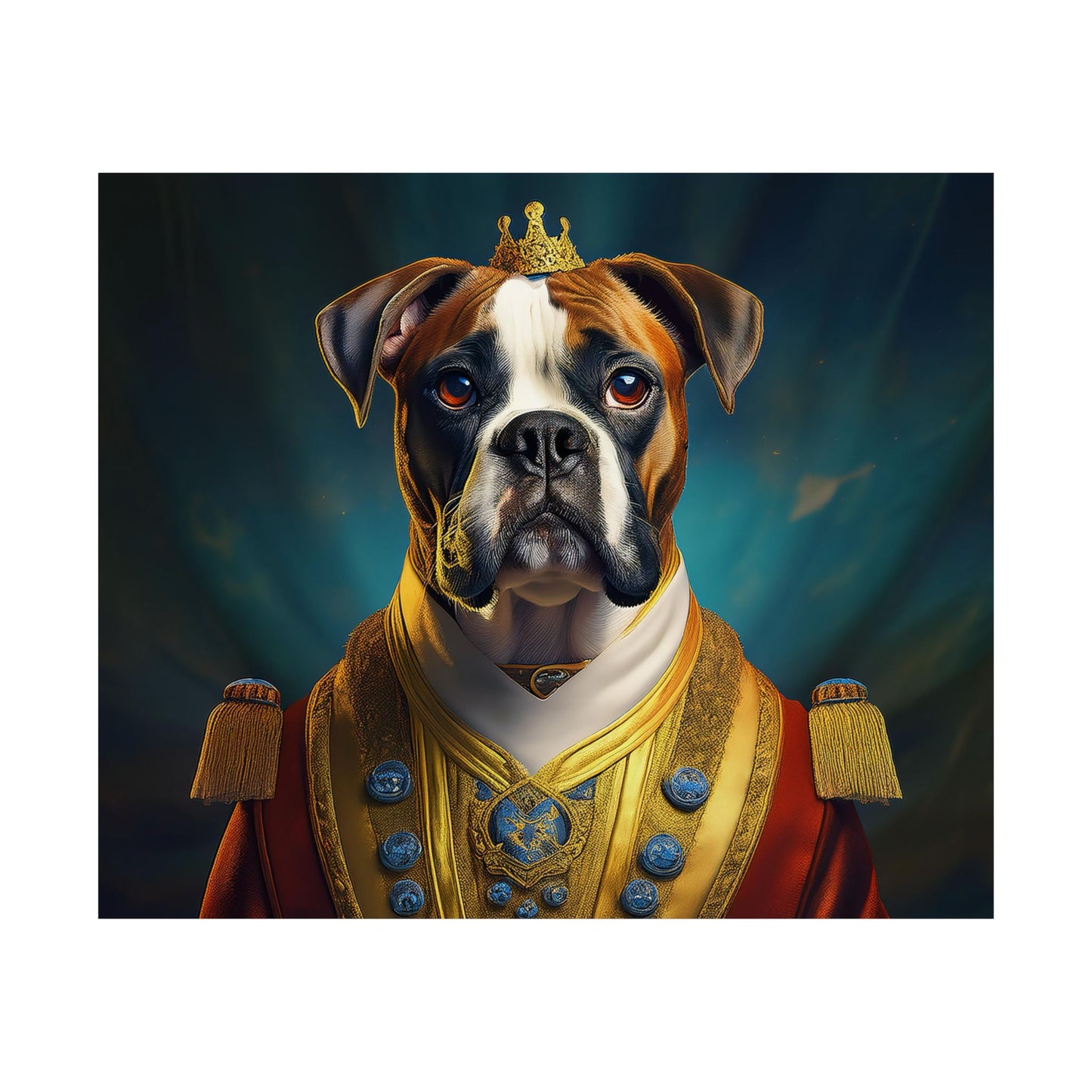 Boxer Dog Renaissance Pet Portrait Print, Art Print, Wall Decor Gift, Animal Lover Home Decor, Dog Wall Art, wall art, wall prints