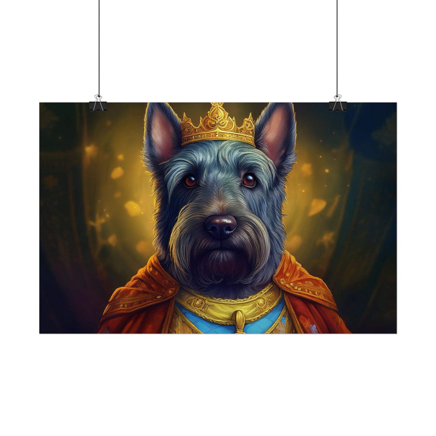 Scottish Terrier Renaissance Pet Portrait Print, Dog Lover Wall Art, Animal Artwork, wall prints, wall art, Dog Memorial Gift