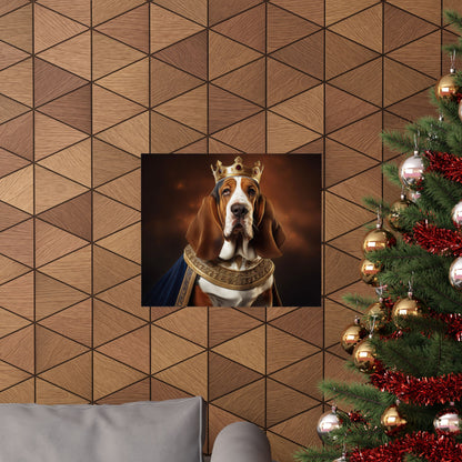 Bassett Hound Renaissance Dog Portrait Art Print, Wall Decor Gift, Animal Lover Home Decor, Dog Wall Art