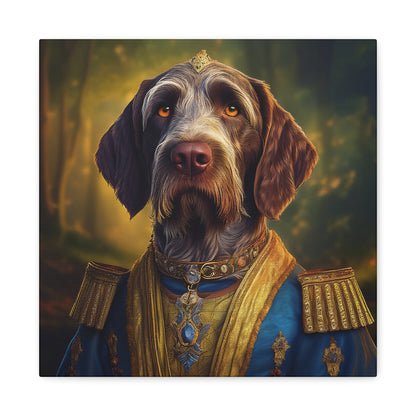 German Wirehaired Pointer Dog Pet Portrait Renaissance - Canvas, wall art, wall print, dog portrait, dog art