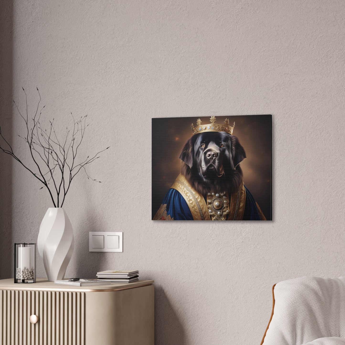 Newfoundland Renaissance Pet Portrait on Canvas | wall art | wall print
